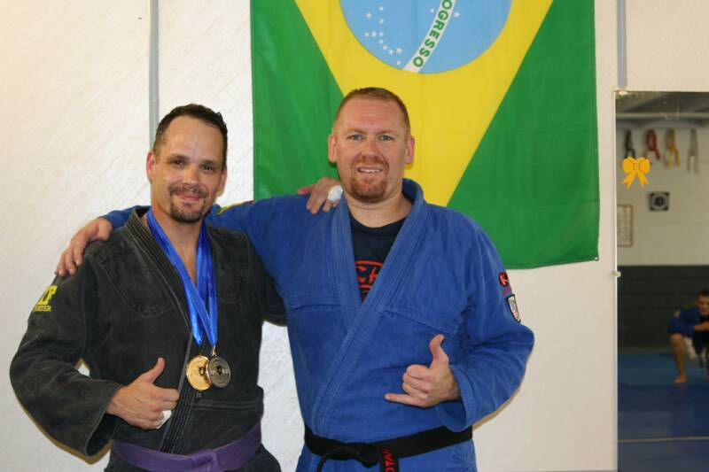 Mr. Hatcher and one of his Students Rick Sparks, Rick won the 05 Worlds in Brazil 