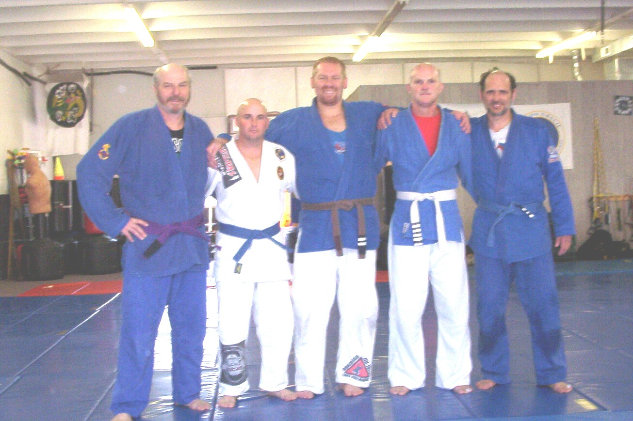 FEB 2004 promotion Jeff-Purple,Scott Baileu-Blue,Me, Tony Campbell-4th stripe white, Paul 3rd stripe blue