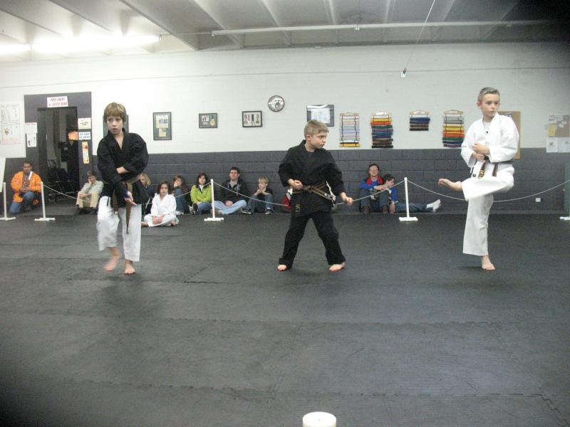 Jr Karate class Testing