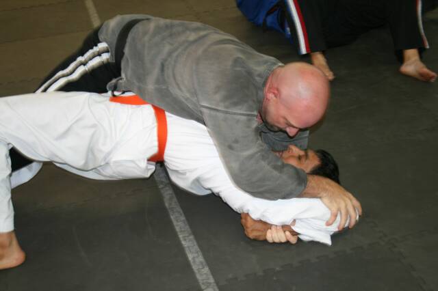Russ and Venu working on ground fighting